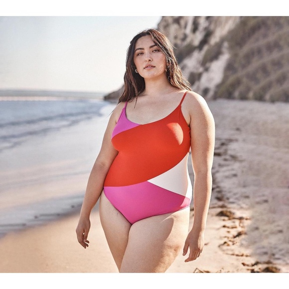 Summersalt Women's One Piece Swimsuit - Red, Pink, and White - Picture 7 of 10